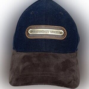 Walt Disney World Baseball Cap Hat Wool Adult WDW Lake Buena Vista FL Blue Brown